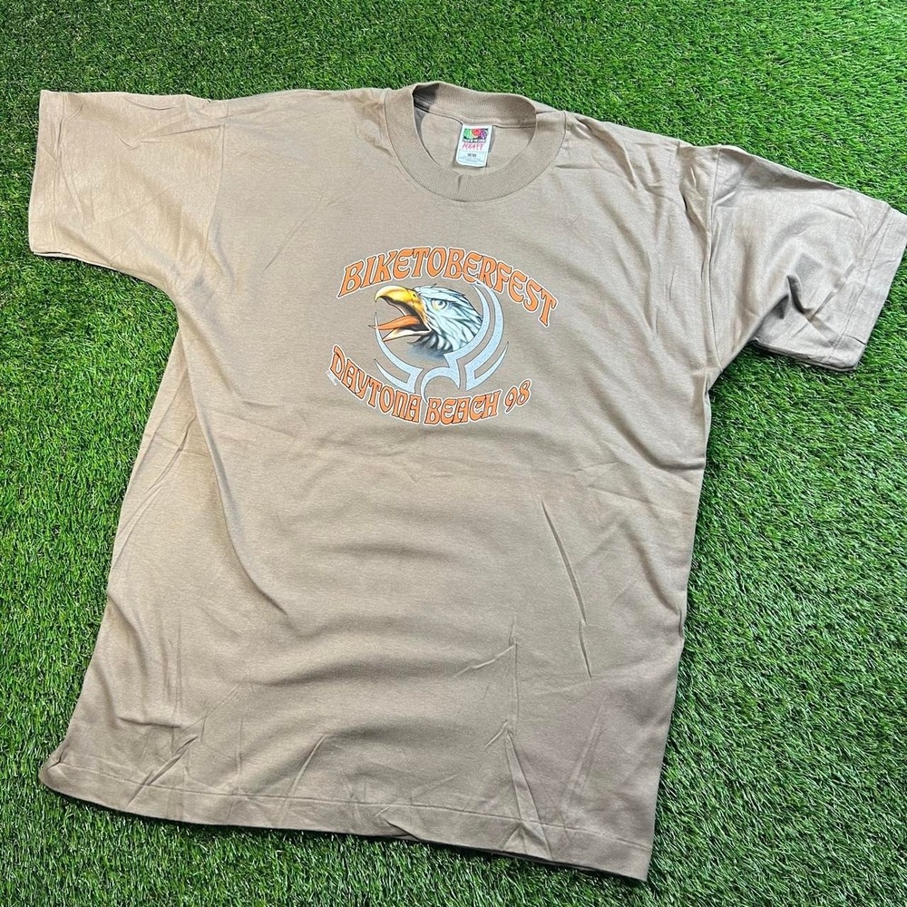Vintage 1998 Biketoberfest Daytona Retro Motorcycle Tee Single Stitch Large USA
